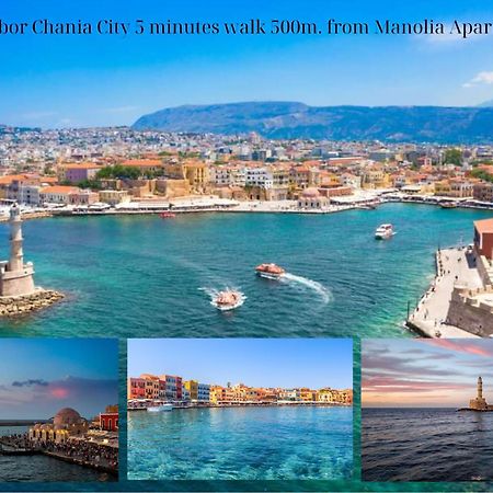 Center Manolia Dream 1 Bedroom Apartment 100M Away From The Beach Chania  Exterior photo